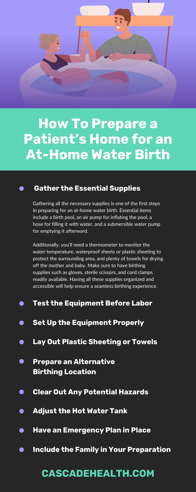 How To Prepare a Patient’s Home for an At-Home Water Birth